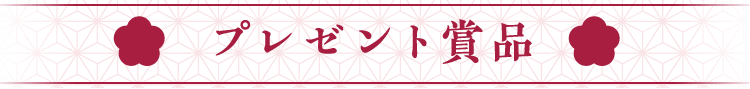 プレゼント賞品